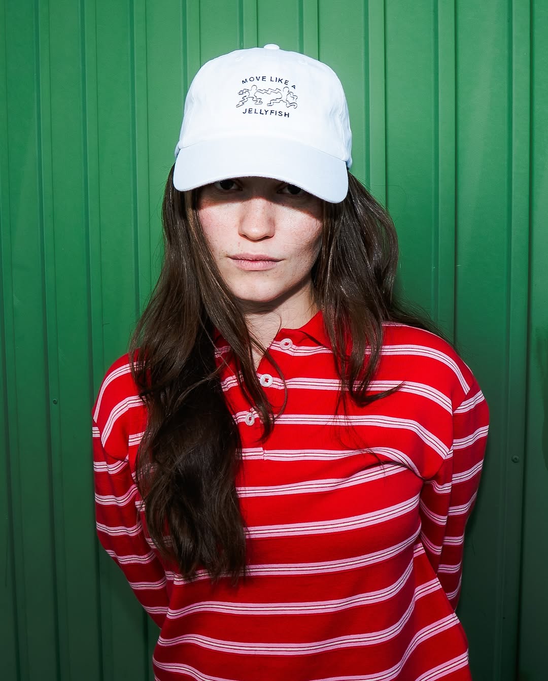 Sigrid - White Jellyfish Embroidered Cap