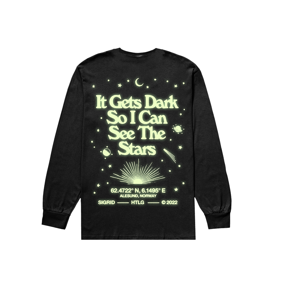 It Gets Dark Longsleeve Tee (Glow In The Dark) - Sigrid