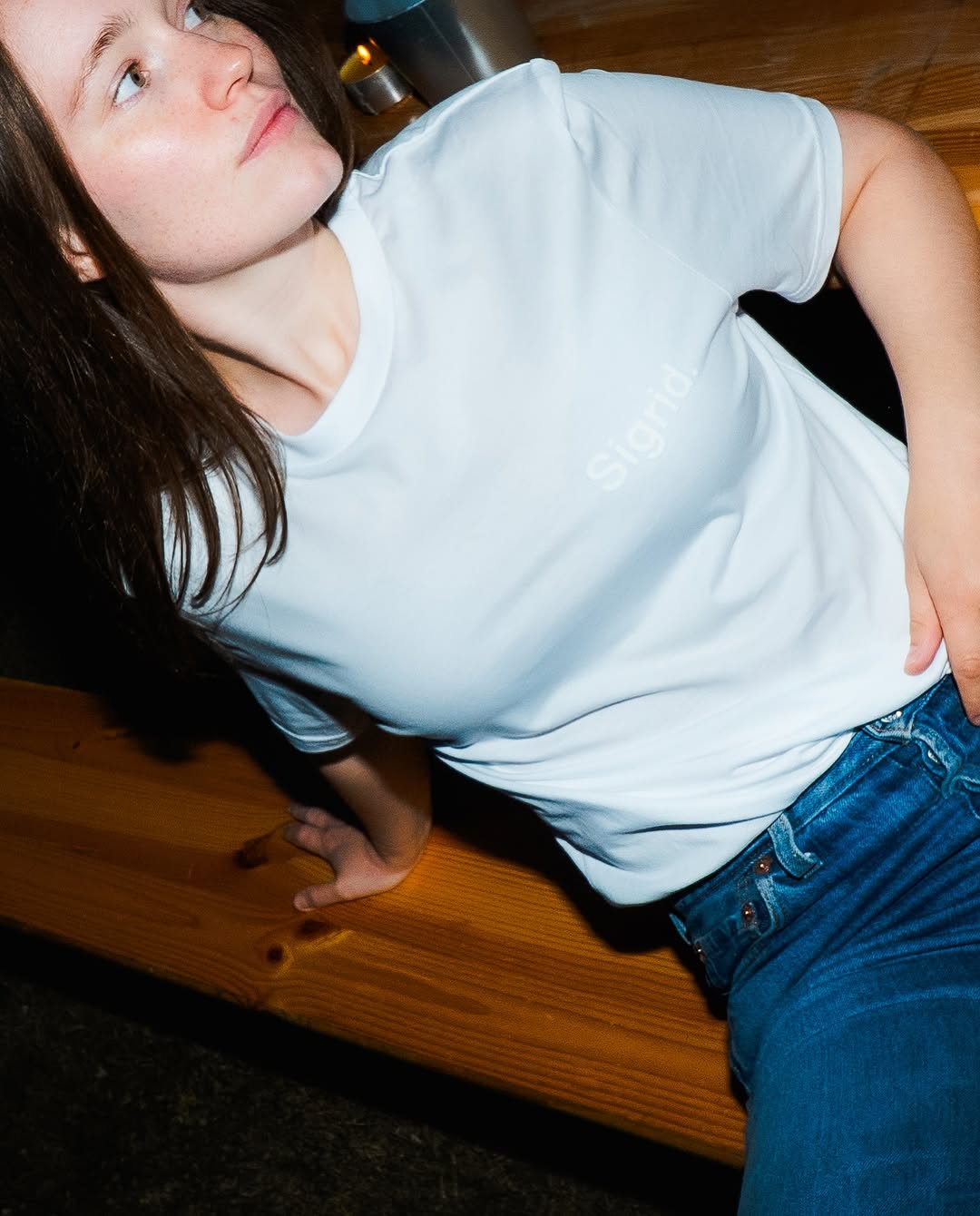 Sigrid - White Puff Print Logo T-Shirt
