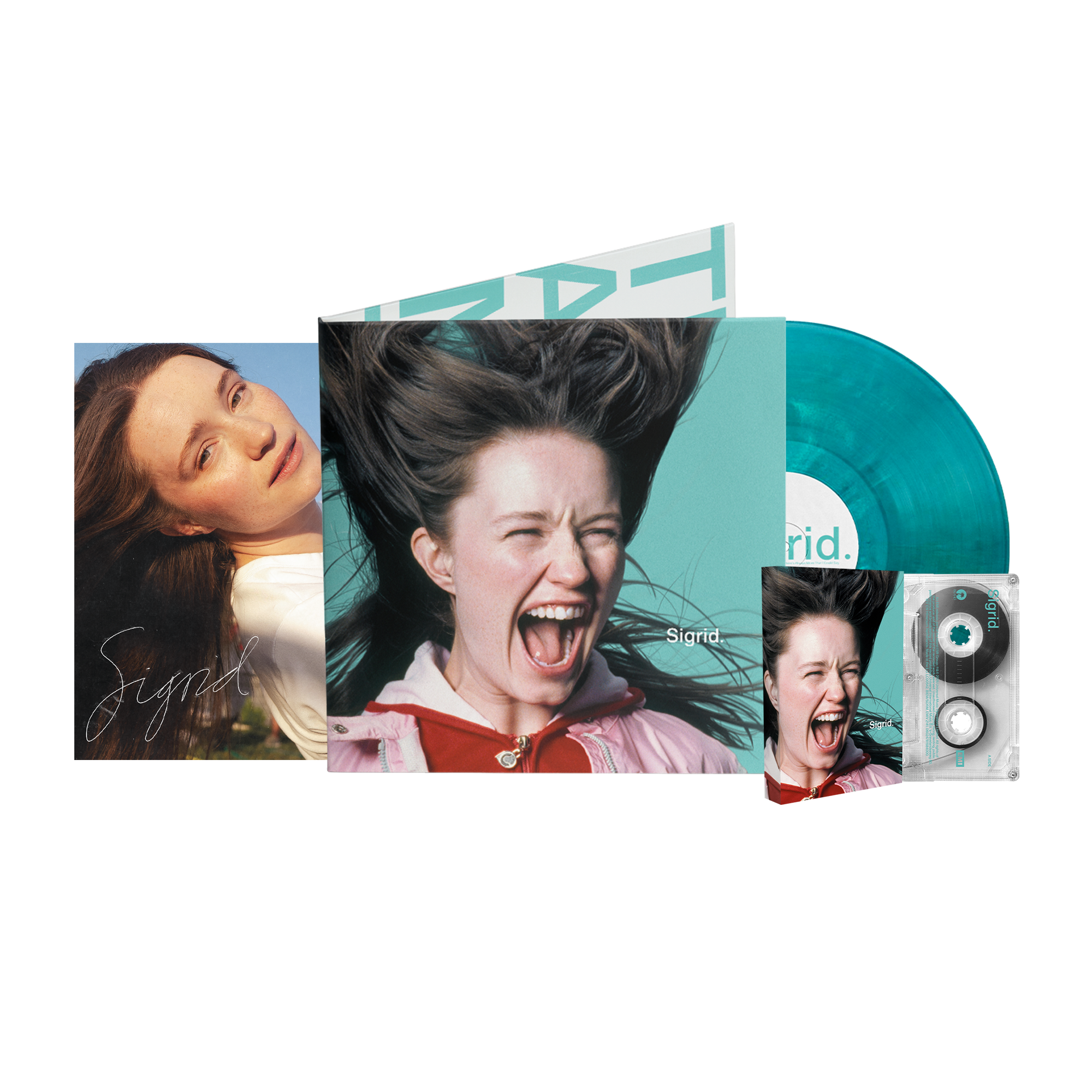 Aquamarine Marble LP + Cassette + Signed Art Card