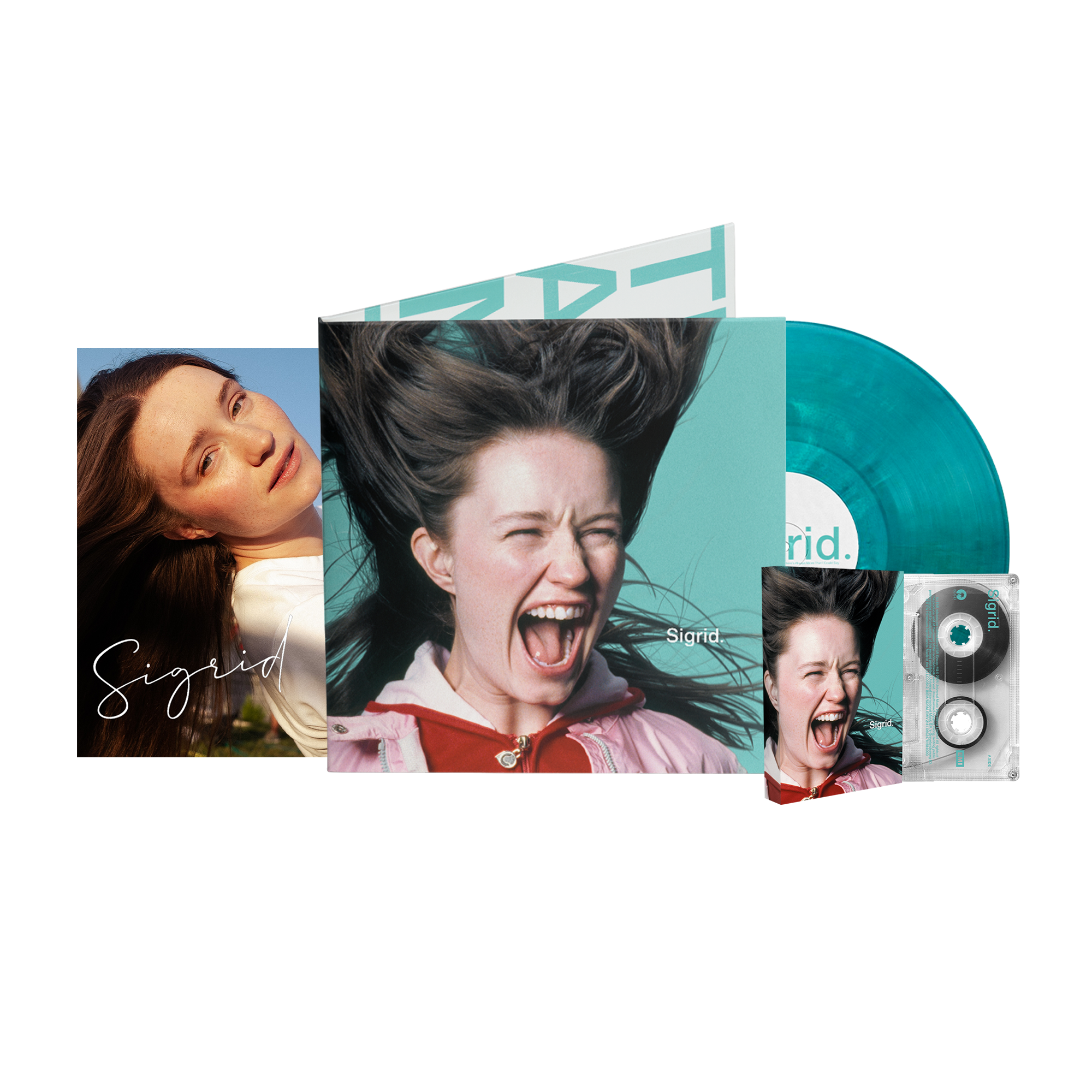 Aquamarine Marble LP + Cassette + Signed Art Card