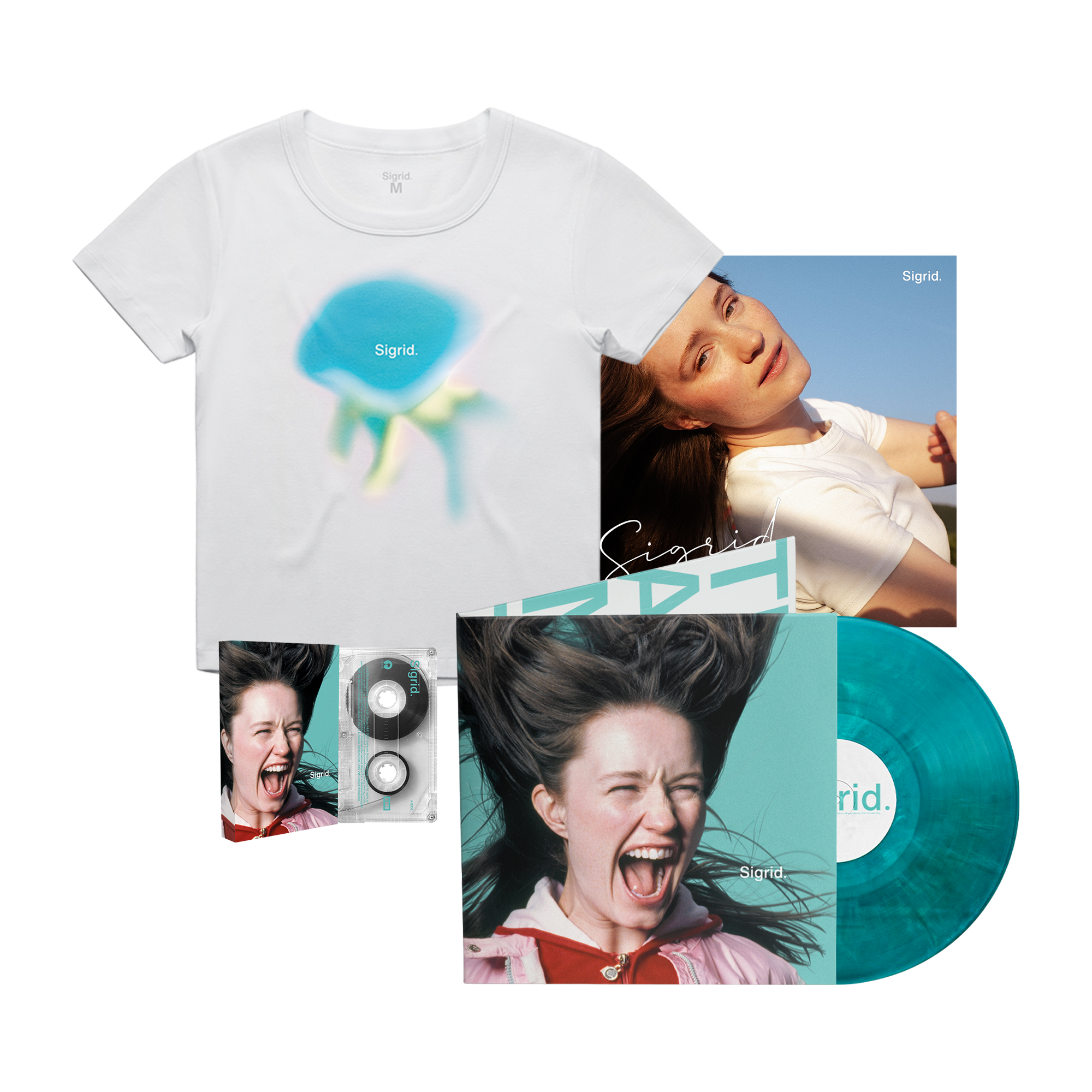 Jellyfish Baby T-Shirt + Aquamarine Marble LP + Cassette + Signed Art Card